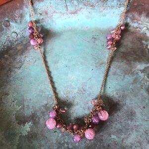 Anthropologie Beaded Cluster Necklace